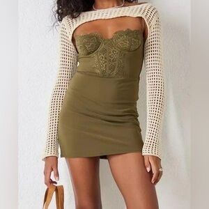 NWT Urban Outfitters Modern‎ Love Bustier Mini Dress Size Medium